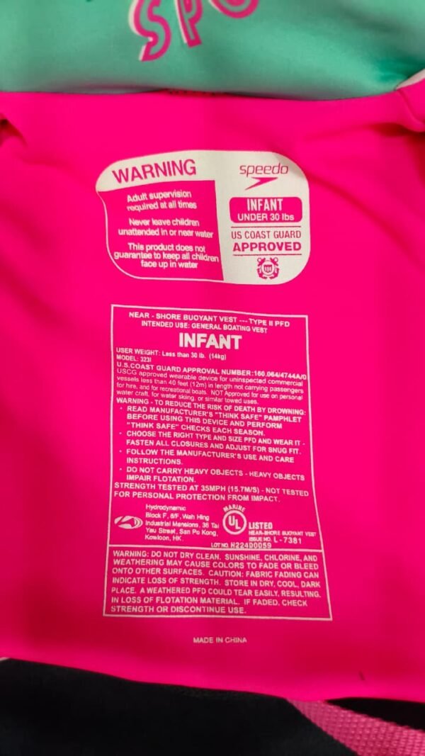 CHALECO SALVAVIDAS FLOTADOR PARA BEBÉ